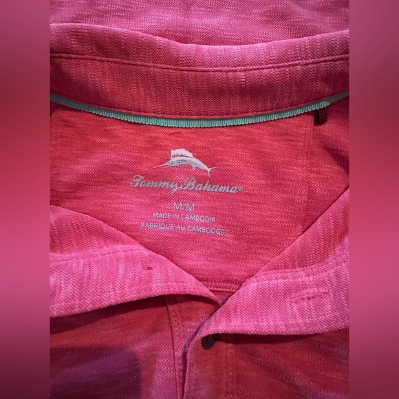 Tommy Bahama Men’s Collared Polo Shirt Red size Medium - Picture 9 of 11